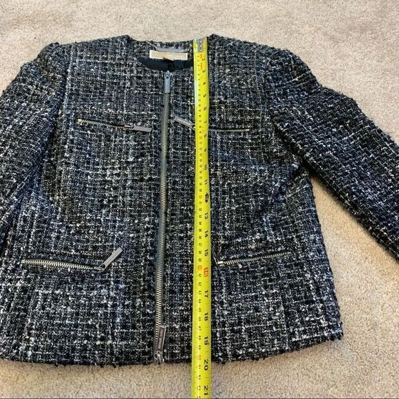 Michael Michael Kors black gray tweed Sartorial jacket size 2 - Picture 10 of 12
